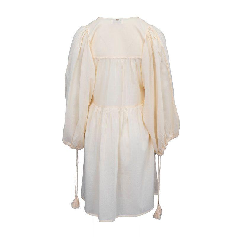 Women's Light-colored Hita Long-sleeved Tie-up Dress ANTIK BATIK