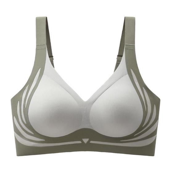 Lady Bra Seamless Thin Push-up 3D Full Cup Wide Shoulder Strap Anti-Sagging