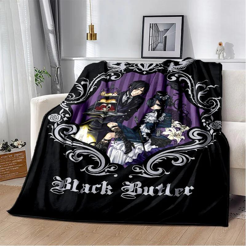 3D аниме Черный дворецкий мультяшное одеяло, мягкое одеяло для дома, спальни, кровати, дивана, пикника, путешествий, офиса, отдыха, одеяло, детское одеяло