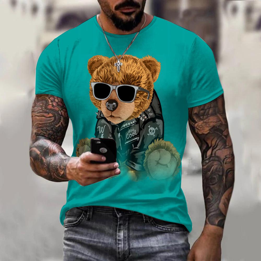 Мужская футболка с 3D принтом в стиле хип-хоп, футболка с короткими рукавами, топ-стрит, Harajuku, круглый вырез, летняя повседневная одежда