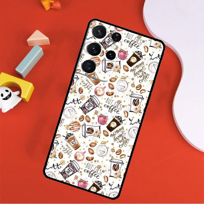 Чехол для телефона 'frist coffee' для Samsung Galaxy S25 Ultra S24 Ultra S9 S10 S20 S21 S22 S23 Plus S24 FE