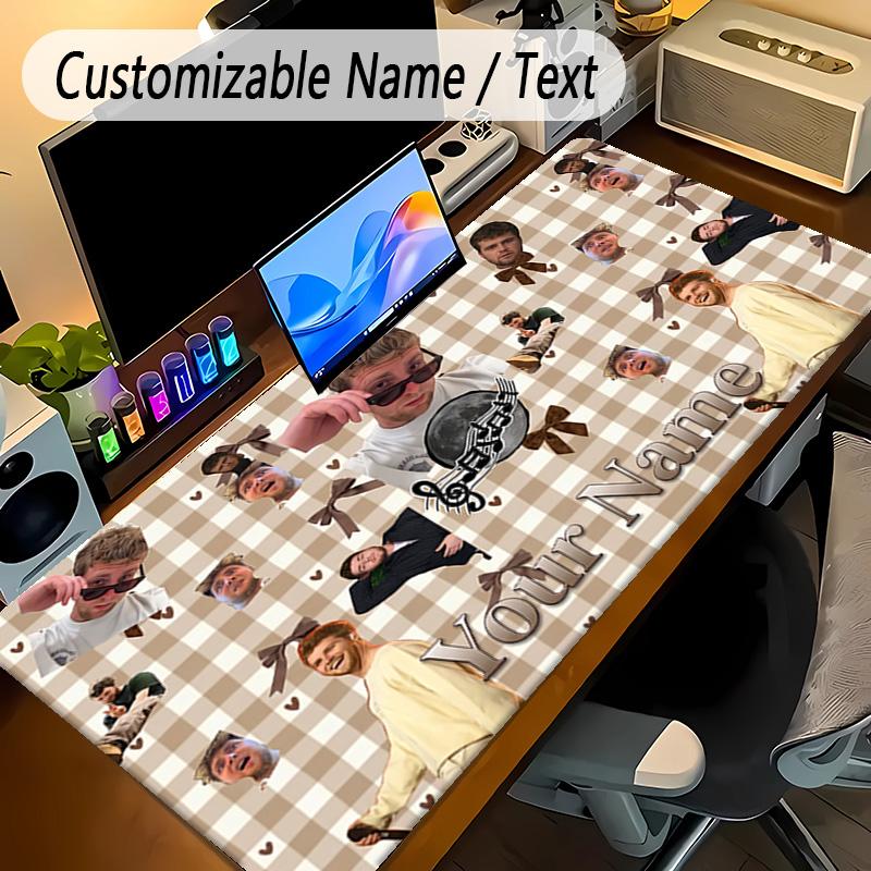 Large Mouse PadAlex Warren Custom Name Text Personalized Desk Mat Non Slip Gaming Pad