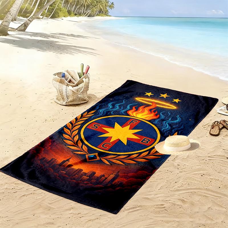 fcsb steaua Print Beach Towel, Large Soft Quick Dry Towel for Beach Camping Swimming