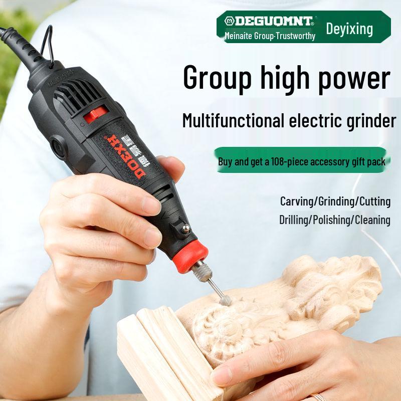 Мощная электрическая ручная шлифовальная машина и полировальная машина: Инструмент для удаления ржавчины, зачистки заусенцев, гравировки и полировки