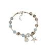 Aquamarine Series Broken Silver Natural Stone Beaded Bracelet Women'S Fresh And Fashionable Personalized Versatile Bracelet Jewelry