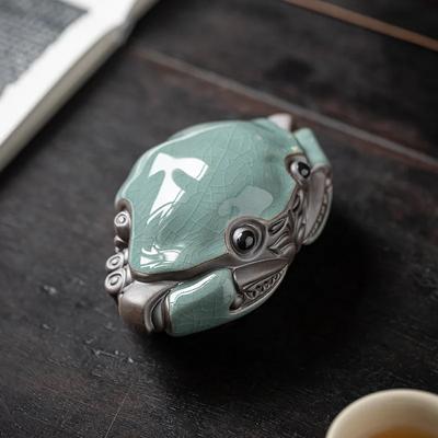 Трещиноватая глазурь Крабовая игрушка ручной работы Kongfu Tea Pet Decoration Tea Table Citation Accessories Tea Pet Furniture For Display