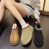 Women's Velvet Lined Platform Snow Boots - 2024 Autumn/Winter Warm Fur Slip-Ons