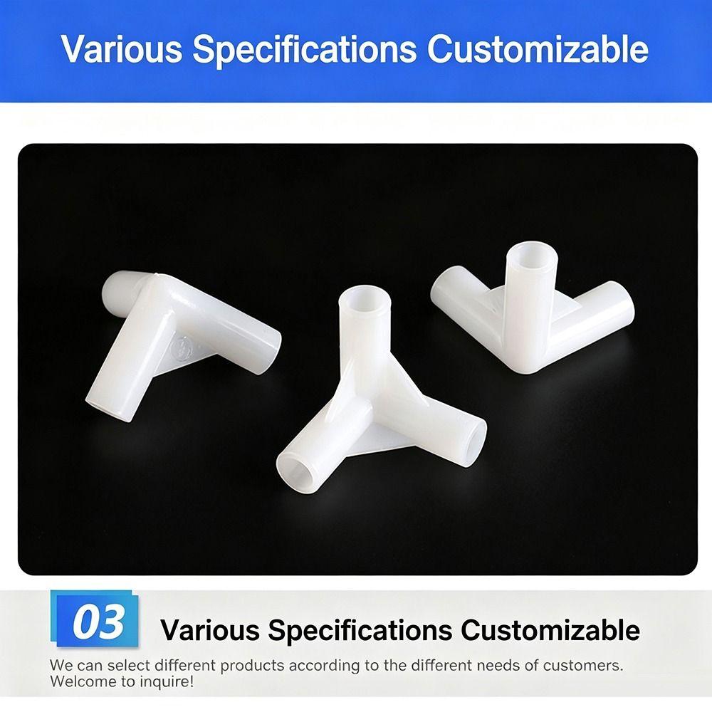 5pcs 8mm Elbow Connector Plant Support Two way 90 Degree Tee Way DIY Shelf Water Tube Joint
