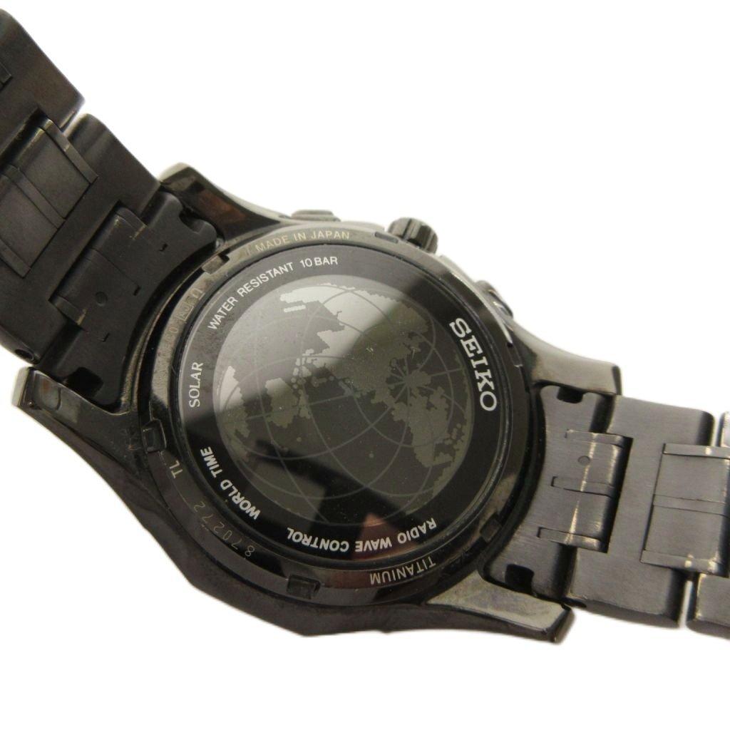 Seiko Brightz BRIGHTZ 3 Часы, Радиоуправляемые, На солнечной батарее, Аналоговые, Стрелки, Календарь, Титан, Черный, 8B53-0AC0 / YT D Мужские