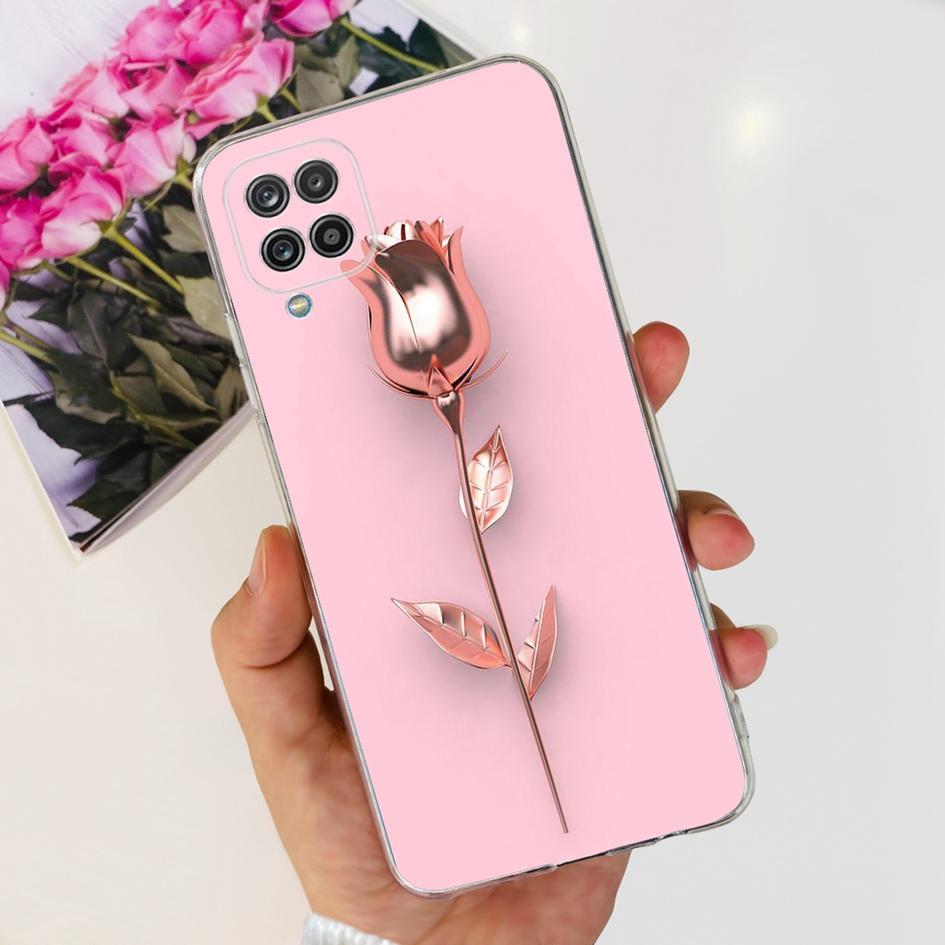 Роскошный мраморный чехол для телефона Samsung Galaxy A12 Чехол A125 SM-A125F Мягкий прозрачный силиконовый тонкий бампер для Samsung M12 5G F12 Funda