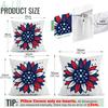 4Pcs Red White Blue Independence Day Print Single-Sided Cushion Cover For Living Room Bedroom Car Home Decor