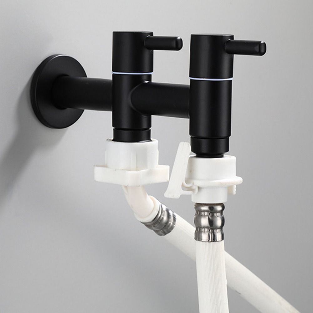 Anti Splash Mop Washing Tap Matte Black Bathroom Sink Bibcock Washing Machine Faucet Basin