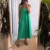 Летнее платье-сарафан свободного кроя однотонной расцветки для женщин