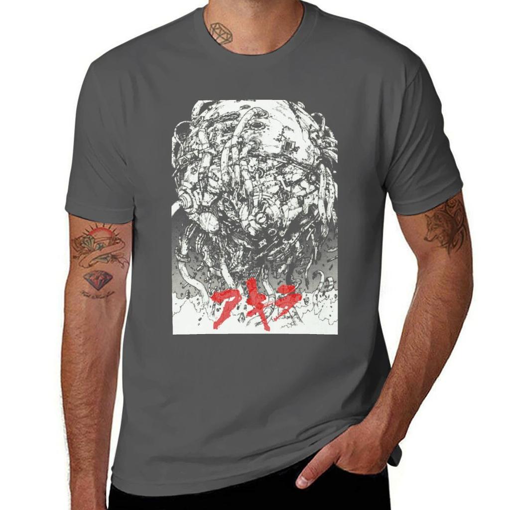 Akira Black background TShirt Basic Solid Color Casual Tee Shirt