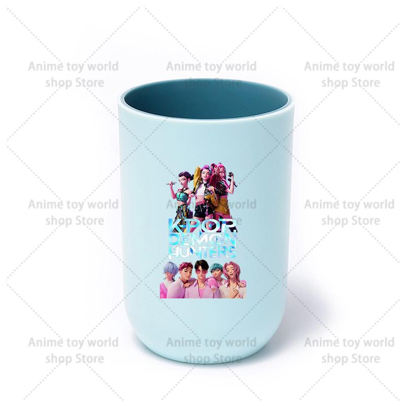 KPop Demon Hunters Hot Movies Water Cup Toothbrush Cup Cartoon Anime Mouthwash Cup Children's Water Cups Boy Girl Birthday Gifts