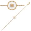 [Q8929] - Gold Plated Bracelet 'Cléopatra' White Gold (star) - 12 Mm