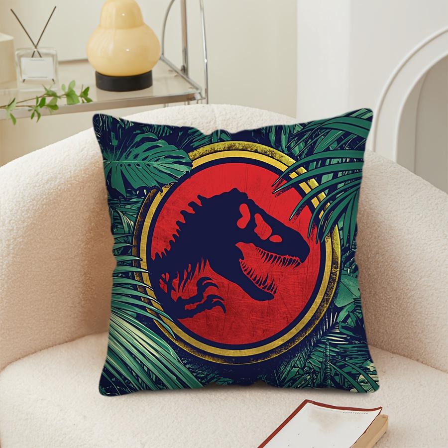 pc Jurassic Park TRex Dinosaur Pillow Cover D DoubleSided Print Polyester Throw Pillow Case Tropical Jungle Logo Decor Gi