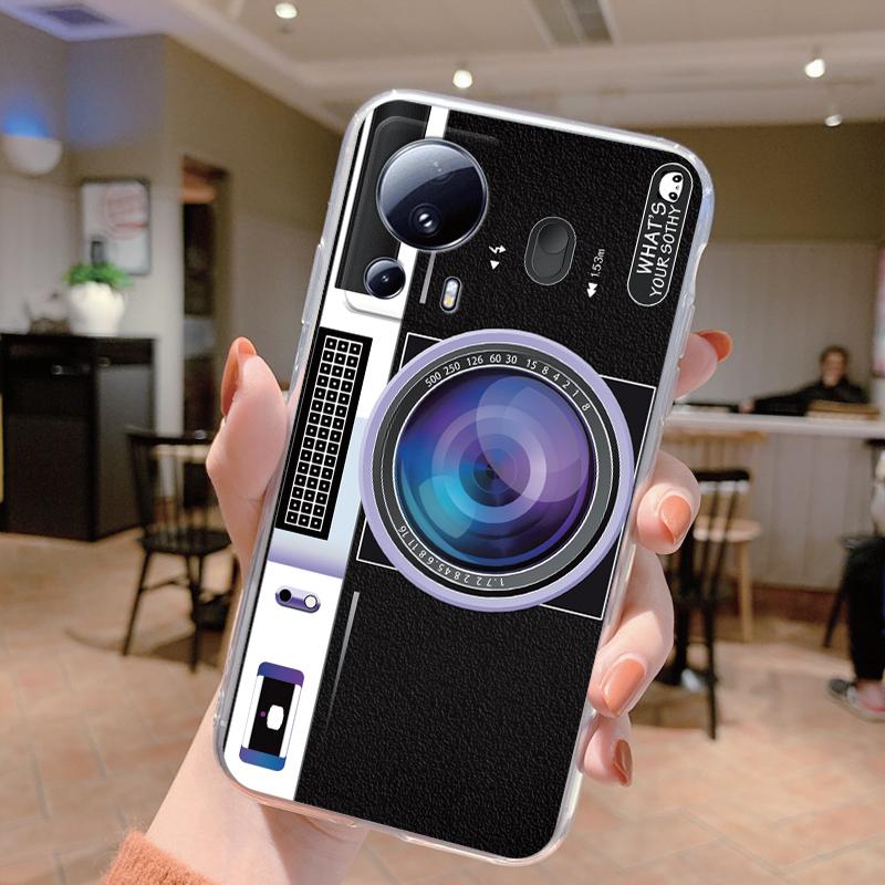 For Xiaomi 13 Lite Case Flowers Cartoon Shockproof TPU Bumper Silicone Soft Phone Cover For Xiaomi 13Lite Xiaomi13 Lite Funda