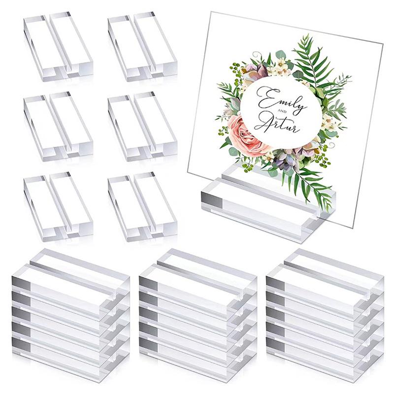 3 шт. держатель для карточек, прозрачный поднос, офисный стол, подставка для номера, домашний декор, дисплей для карточек, свадебная вечеринка, акриловые подставки