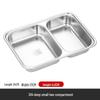 square 304 stainless steel deep 3-compartment tray with 201 steel lid