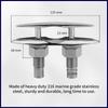 5/6 Inch Heavy Duty 316 Stainless Steel Boat Retractable Pull up Flush Mount Cleat Mooring Dock Neat Cleat Marine Hardware