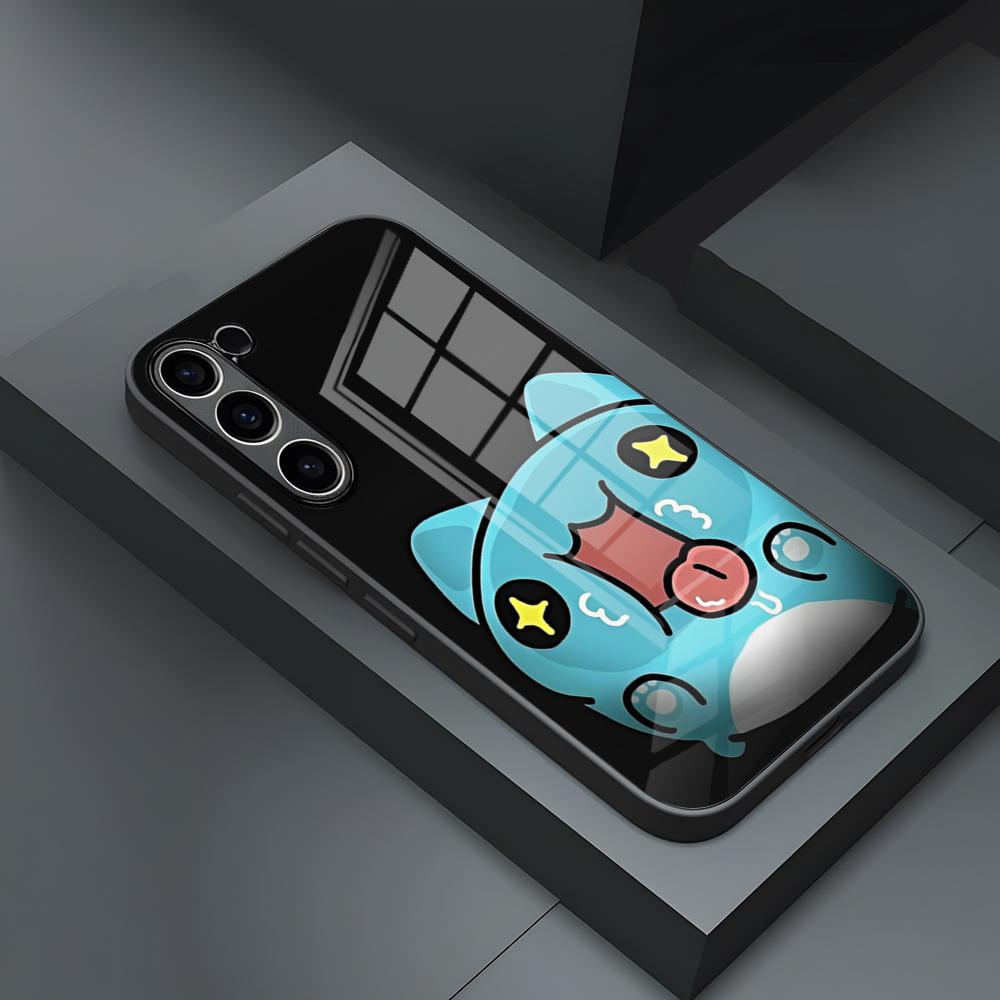 Чехол для телефона Bug Cat C-Capoo для S23 Samsung S26 S24 S25 Ultra S22 S20 Fe S21 Plus A54 A34 A53 A16 Стеклянная крышка
