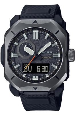 Часы Casio Pro Trek Climber Line Solar с биомассовым черным радиоуправляемым пластиком, PRW-6900Y-1JF, Мужские,