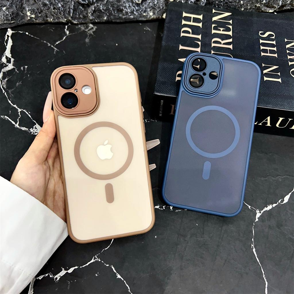 Подходит для iPhone16Promax, мягкий чехол с магнитной присоской для телефона Apple 15, простой и универсальный, устойчивый к падению 14