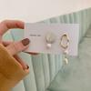 Vintage Jewelry S925 Needle Pearl Asymmetrical Earrings Drop Oil Dangle Drop Earrings