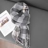 Line Scarf Women'S Winter Neck Protection Scarf Student Premium Warm Shawl