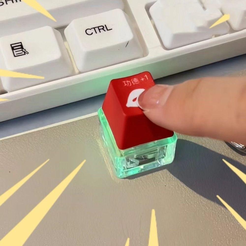 Button Cap Keycap Pendant Led Light Keycap Fidget Keychain New Finger Keyboard Gift