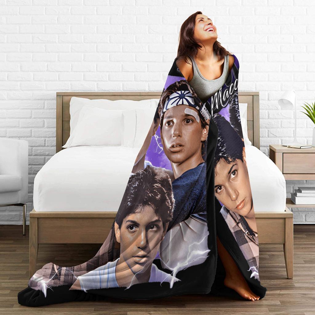 Ralph Macchio Blanket Warm Soft Street Trend Plush Throw Blanket For Child Outdoor Flannel Bedspread Bed Cover