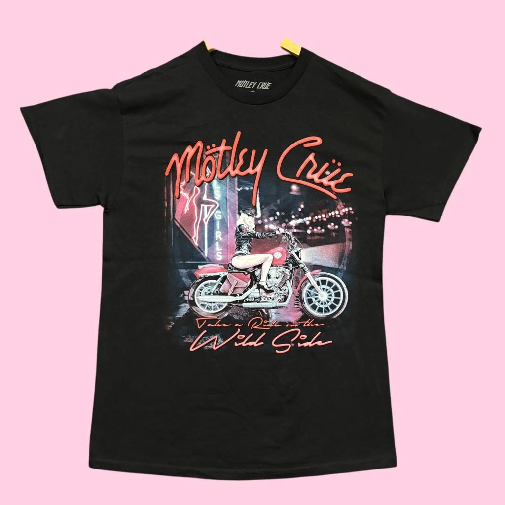 Motley Crue Take A Ride On The Wild Side Heavy Metal Band Tee M