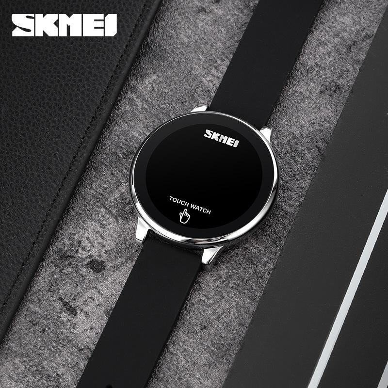 Модные креативные электронные часы 1842 розовое золото сенсорный экран многофункциональный светящийся часы для мужчин и женщин водонепроницаемые часы