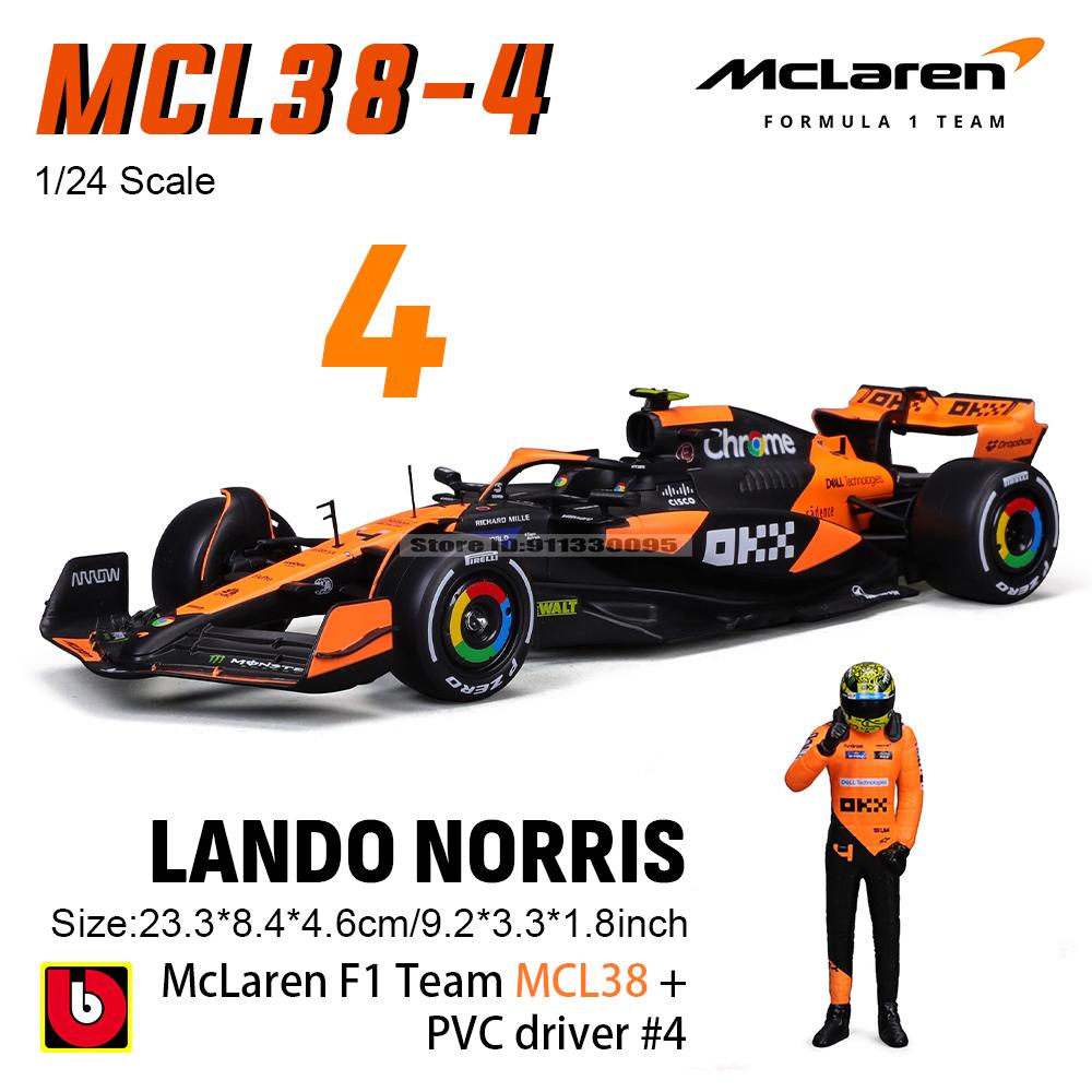 Ббураго 1:24 2023 F1 Mercedes-AMG W14+Кукла Победитель 44# Хэмилтон 63# Расселл Краска Формула-1 Сплав Супер Игрушечная Модель Автомобиля