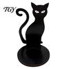 Unique Housewarming Gift Halloween Wooden Shadow Candle Holder, Scarecrow Bat Black Cat Ghost Silhouette Durable Garden Patio Decor Candlestick,