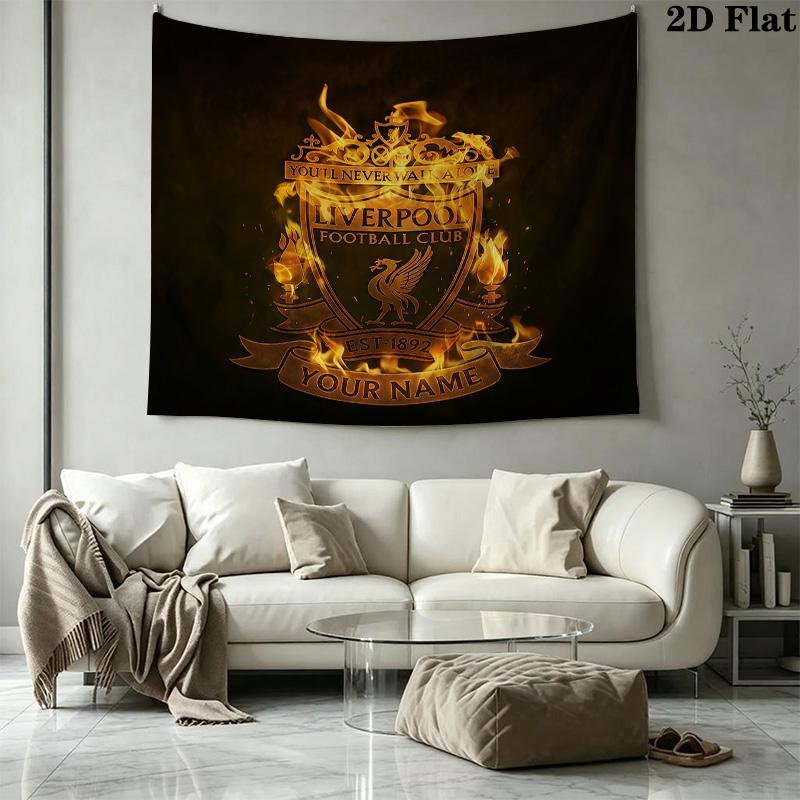 Custom Name LiverpoolPrinted Tapestry – Wall Hanging for Bedrooms, Dorms, and Home Decor