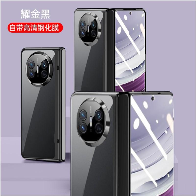 Применимо к Huawei mateX1 прозрачный чехол с цепочкой, гальваническое покрытие, matex1, центральный шарнир, противоударный, полностью закрывающий, встроенная защитная пленка