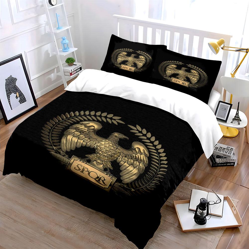 Golden eagle with laurels. Bedding sets Duvet cover sets Duvet covers Pillowcases(1 * Duvet Cover 2 * Pillowcases without duvet insert)