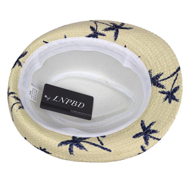 2017 hot sale Summer straw Sun hat kids Beach Sun hat Trilby panama Hat handwork for boy girl Children 4 colour
