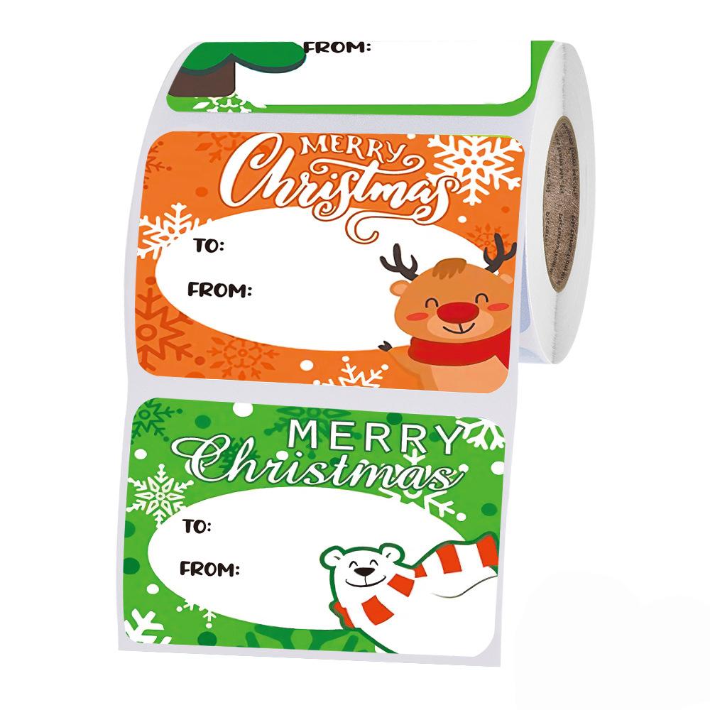 50-250Pcs Santa Claus Christmas Gift Decoration Sticker Packaging Stationery Sticker Happy Holidays Decoration Seal Label