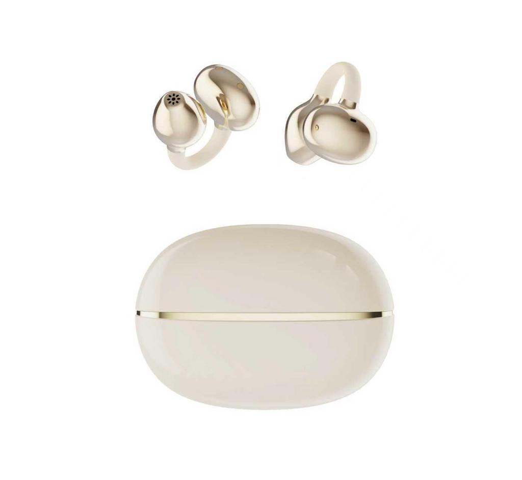 Костяная проводимость Bluetooth Ear Clip с бриллиантовой пряжкой: Подавление шума, Низкая задержка, Беспотерьное качество звука