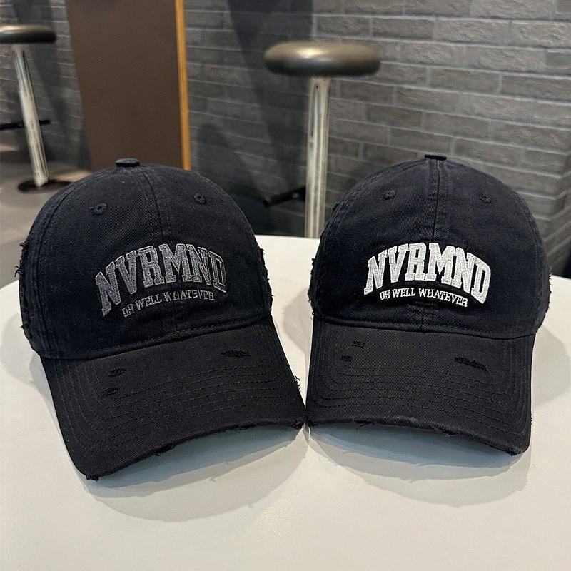 Стильная washed cotton baseball cap с потертостями для женщин, подчеркивающая черты лица, для весны и лета, мягкая, с изогнутым козырьком, для мужчин, уличный стиль