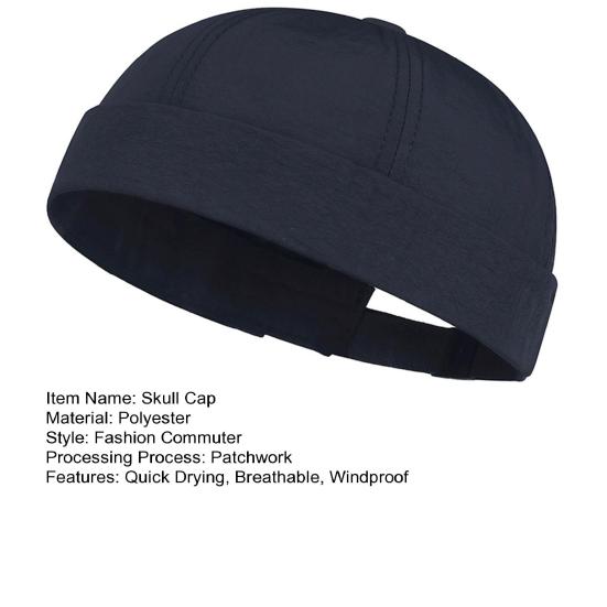 Кепка без козырька для мужчин, быстросохнущая, дышащая, кепка докера, регулируемая, кепка арендодателя в порту, повседневная, без козырька, кепка моряка