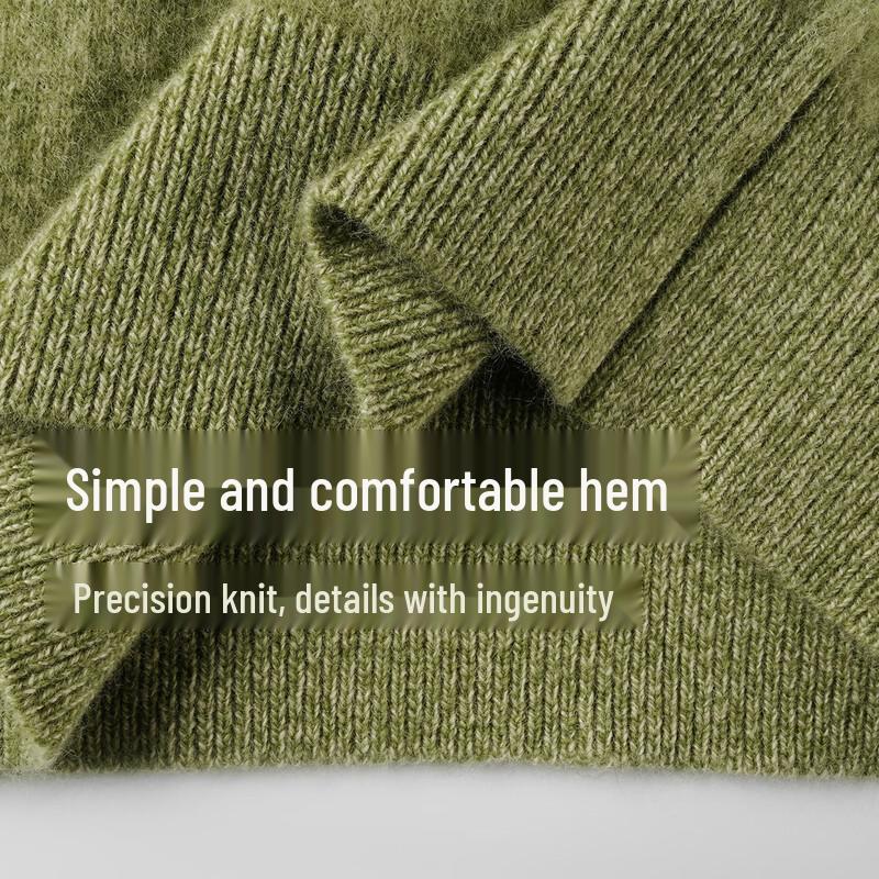SHANSHAN Men's V-Neck Wool Blend Sweater