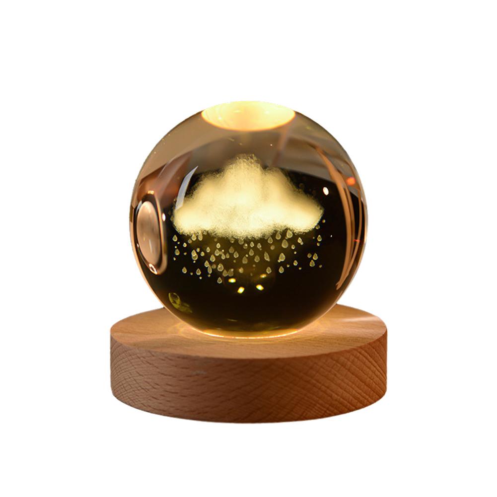 6cm 3D Crystal Ball Decoration 2025 Astronomy Solar Glass Planets Home Astronaut System B C5E9