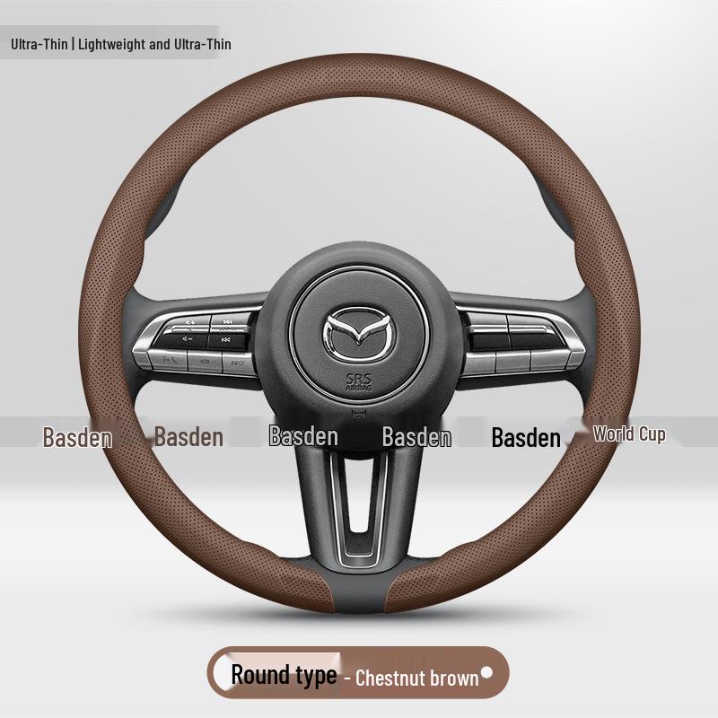 Чехол на 3-спицевое рулевое колесо Mazda Axela, CX5, M6, CX4, CX-30, Atenza (EZ-60)