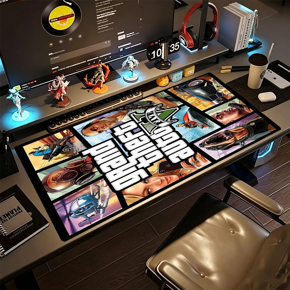 Gta Gaming Mouse Pad Gamer Mousepad Office Mouse Mats Non-Slip Rubber Bottom Office Desk Accessory