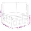 2 Piece Garden Lounge Set with Dark Grey Cushions Bamboo