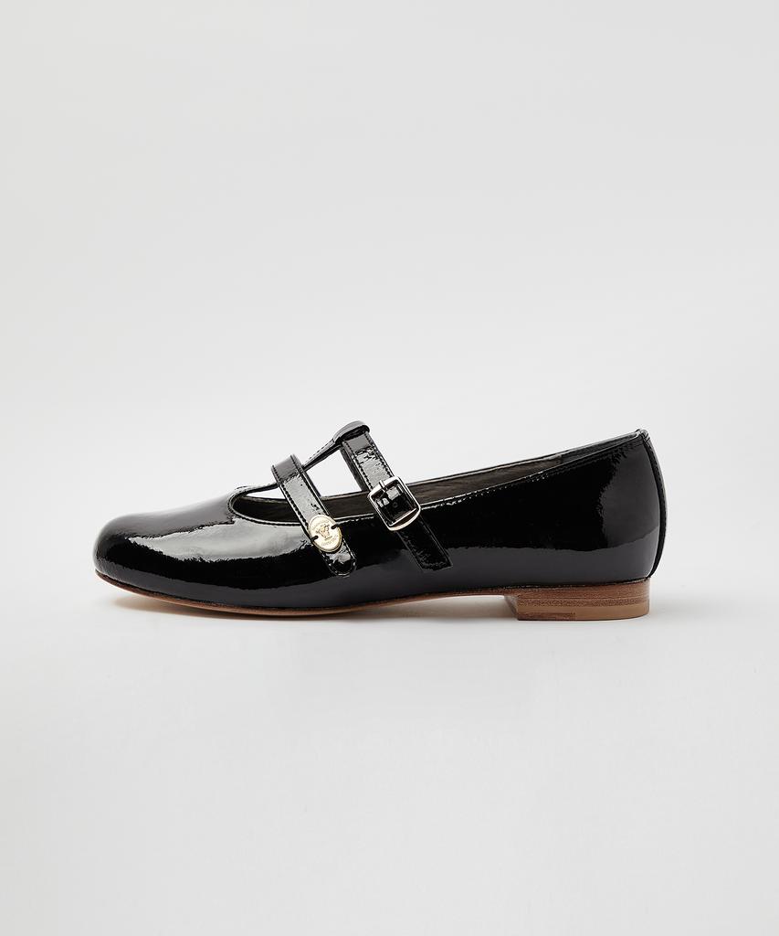 Loveusu Gold Buckle Maryjane (Enamel Black)
